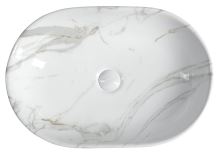 Sapho DALMA keramické umyvadlo 59x42x14 cm, carrara (2)