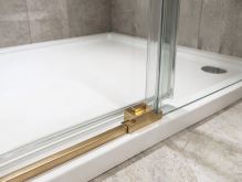 GELCO LUXOR GOLD MATT sprchové dveře 1000mm, čiré sklo (GU1210G) (4)