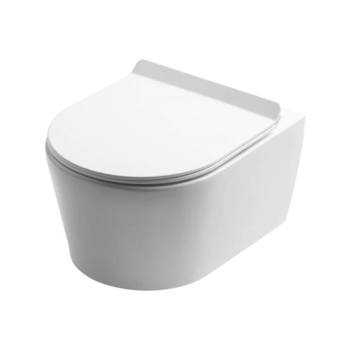 SLOVARM Závěsné WC Rimless W YJ-2387 včetně sedátka, bílá (672400)