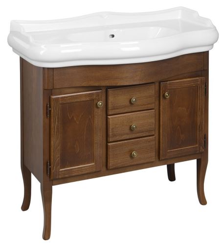 SAPHO RETRO umyvadlová skříňka 89x80x48cm, buk (1620)