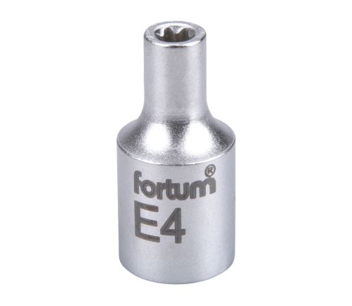 FORTUM Hlavice nástrčná vnitřní TORX 1/4", E 4, L 25mm
