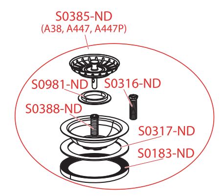 ALCADRAIN Mřížka komplet k A38 DN 115 (S0385-ND)