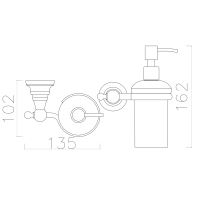 SAPHO DIAMOND dávkovač mýdla, 200ml, mléčné sklo, bronz (1319-19) (2)