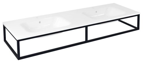 SAPHO SKA konzole pod umyvadlo/desku 160x22x51cm, černá mat (SKA860)