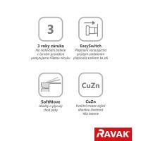 RAVAK TD F 061.20 Černá podomítková baterie 10° Free black, s přepínačem (X070156) (3)