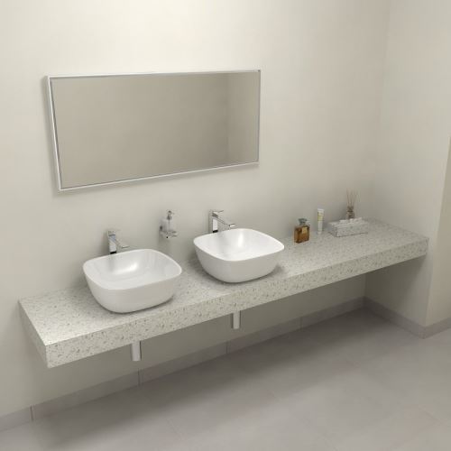 Sapho TAILOR rockstone deska 240x50 cm, provedení límce L