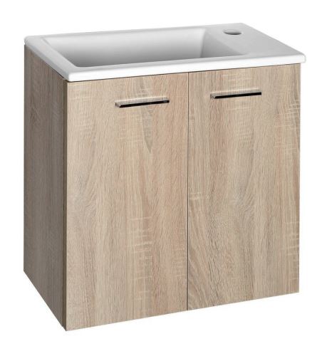 AQUALINE ZOJA/KERAMIA FRESH umyvadlová skříňka 49x50x23,5cm, dub platin (51047DP)