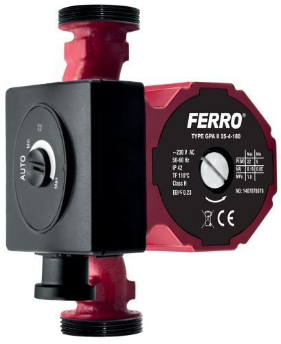 FERRO Oběhové elektronické čerpadlo 25-40/180mm (0601W)