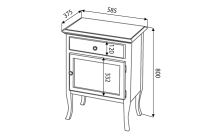 Sapho RETRO skříňka 60x80x38cm, buk, pravá (4)