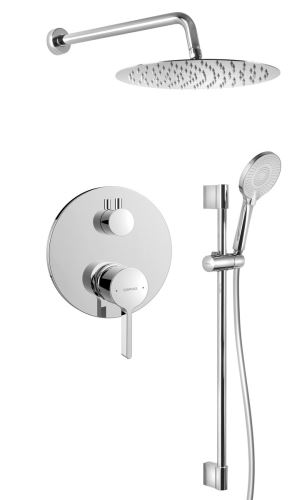 SAPHO ICONIC podomítkový sprchový set s pákovou baterií, 2 výstupy, posuvný držák sprchy, chrom (AF042-02)