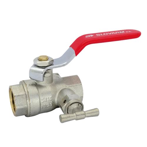 SLOVARM Kulový kohout F/F KE-261 s vypouštěním DN25, 1" (400083)