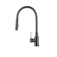 INVENA Dřezová stojánková baterie DALIS s elastickým ramínkem, grafit (BZ-64-024-L) (1)