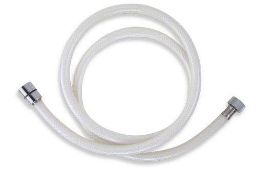 NOVASERVIS Plastová hadice 150 cm bílá-chrom (PVC/155,1)