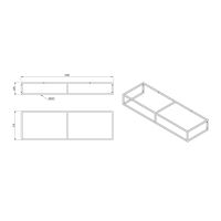 SAPHO SKA konzole pod umyvadlo/desku 160x22x51cm, černá mat (SKA860) (4)