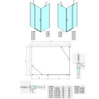 Polysan ZOOM LINE boční stěna 1000mm, čiré sklo (7)