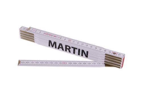 Metr skládací 2m MARTIN (PROFI,bílý,dřevo) (13406)