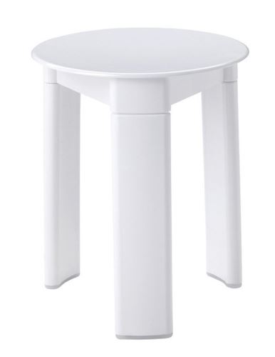 GEDY TRIO koupelnová stolička, průměr 33x40 cm, bílá (2072)