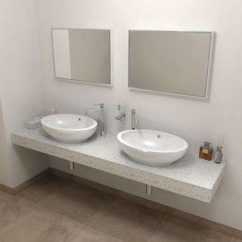 Sapho TAILOR rockstone deska 200x50 cm, provedení límce R