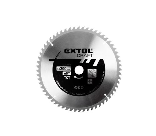 EXTOL CRAFT Kotouč pilový s SK plátky, 300x2,0x30mm, 60T