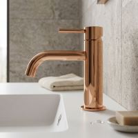 REA Umyvadlová baterie LUNGO - růžové zlato, nízká (REA-B4500) (3)