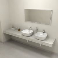 Sapho TAILOR rockstone deska 240x50 cm, provedení límce R Sapho TAILOR rockstone deska 240x50 cm, provedení límce R