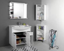 Aqualine ZOJA/KERAMIA FRESH horní skříňka rohová 35x76x35cm, bílá (2)