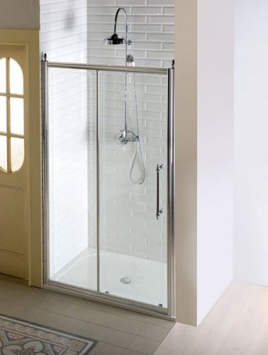GELCO ANTIQUE sprchové dveře, posuvné,1400mm, čiré sklo s dekorem, chrom (GQ4514)