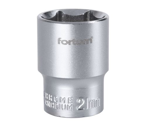 FORTUM Hlavice nástrčná 1/2", 21mm, L 38mm