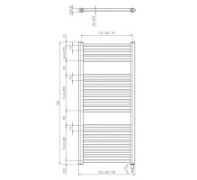 AQUALINE DIRECT-E elektrické otopné těleso rovné 450x960 mm, 300 W, černá (ILE94TB) (5)