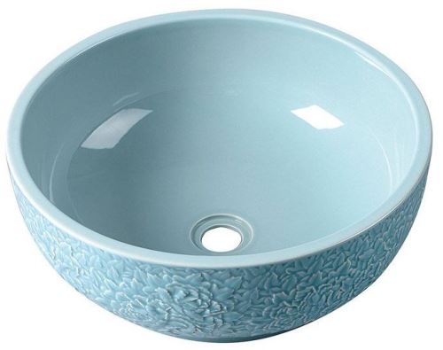 Sapho PRIORI keramické umyvadlo, průměr 43cm, blankytná modř