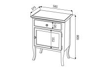 Sapho RETRO skříňka 60x80x38cm, buk, levá (3)