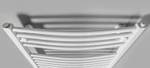 Aqualine ORBIT-E elektrické otopné těleso oblé 450x960 mm, 300W, bílá (3)
