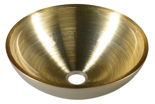 Sapho MURANO SOFT BROWN skleněné umyvadlo kulaté 40x14 cm, světle hnědá