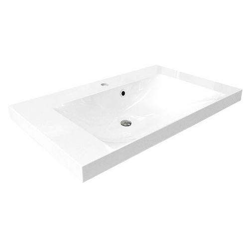 Mereo Koupelnová skříňka, umyvadlo litý mramor, 100 cm, bílá/bílá (CN662M)