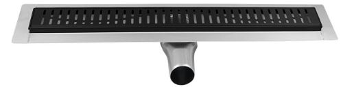 Gelco MANUS BLACK nerezový sprchový kanálek s roštem ONDA, 950x130x55mm