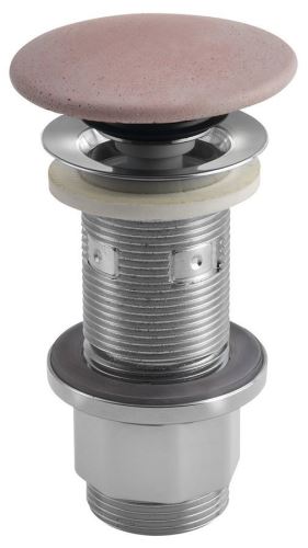 SAPHO Umyvadlová výpust 5/4“, click-clack, betonová zátka, růžová (FG921)