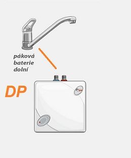 WTERM Průtokový ohřívač EPJ 3,5 DP (dolní páková baterie)