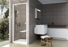 RAVAK Sprchové dveře PIVOT PDOP1 90 Bright Alu+Transparent (03G70C00Z1) (3)