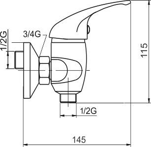 NOVASERVIS Sprchová baterie 150 mm Metalia 55 chrom (55060,0)