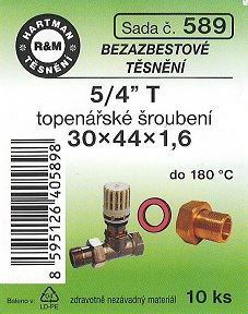 HARTMAN Sada těsnění na topenářské šroubení 5/4" (0589)