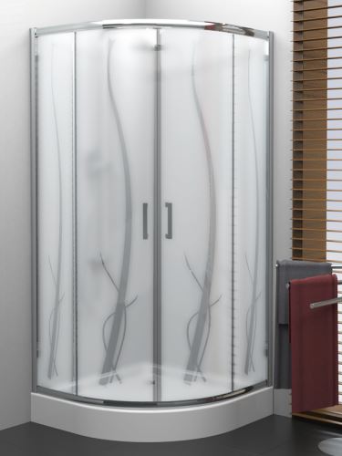 NEW TRENDY čtvrtkruhový sprchový kout VARIA 90x90x185, čiré sklo - K-0186
