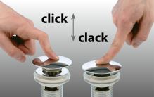 SAPHO Umyvadlová výpust 5/4“, click-clack, betonová zátka, písková (FG914) (1)