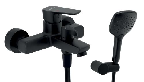 NOVASERVIS Vanová nástěnná baterie Titania Fresh Eco, 150 mm, černá (58020,5)