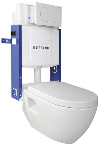 Aqualine WC SADA závěsné WC NERA s podomítkovou nádržkou GEBERIT pro zazdění