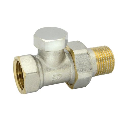 SLOVARM Šroubení radiátorové uzavíratelné VE-4308A 1/2", přímé (400451)
