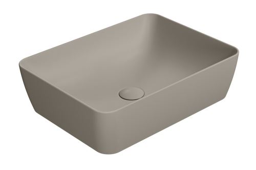 GSI SAND umyvadlo na desku 50x38 cm, tortora mat