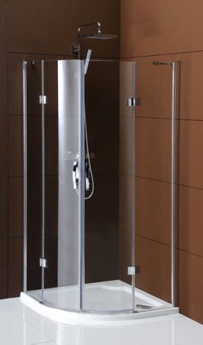 GELCO LEGRO čtvrtkruhová sprchová zástěna dvoukřídlá 900x900mm, čiré sklo (GL5590)