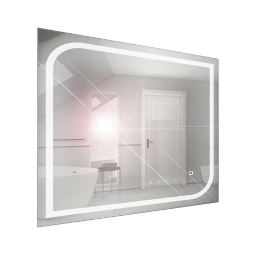 A-INTERIÉRY Zrcadlo závěsné s pískovaným motivem a LED osvětlením Nika LED 6/80