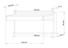 Sapho Výtoková hubice na okraj vany, šířka 145mm, kaskáda, chrom (4)