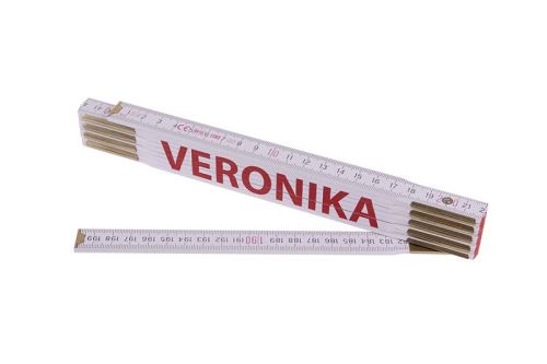 Metr skládací 2m VERONIKA (PROFI,bílý,dřevo) (13461)